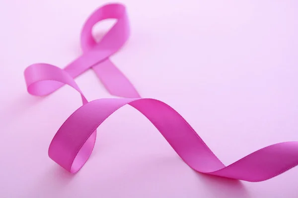 Pink Ribbon Charity for Womens Health Awareness ribbon. — Zdjęcie stockowe