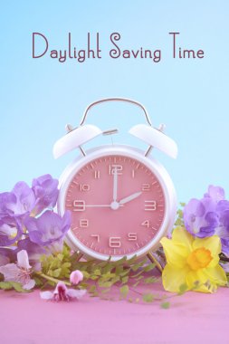 Springtime Daylight Saving Time Clock Concept