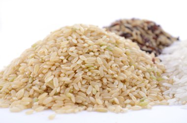 Raw gluten-free rice cereal ingredient. clipart