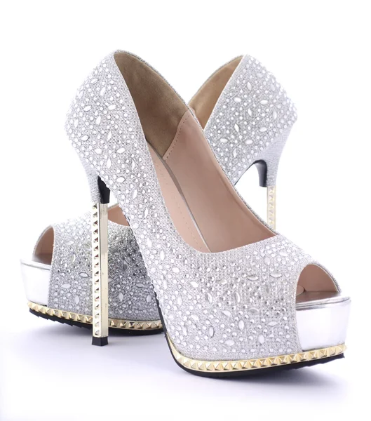 Rhinestone High Heel Stiletto Shoes. — Stock Photo, Image