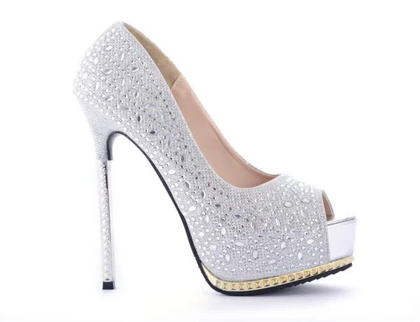 Rhinestone High Heel Stiletto Shoes. — Stock Photo, Image