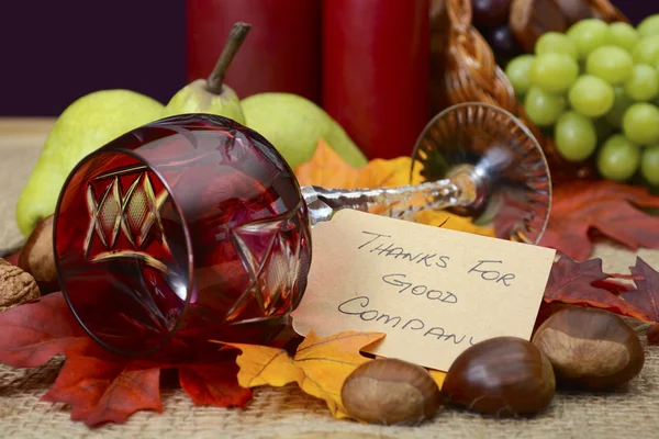Country style rustic Thanksgiving table setting — Stockfoto