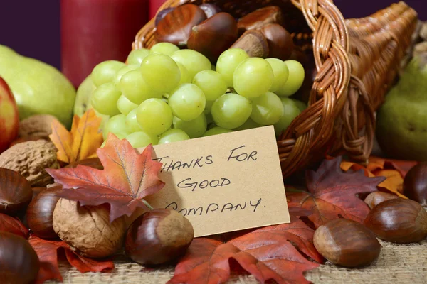 Country style rustic Thanksgiving table setting — 图库照片