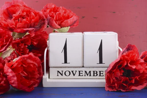 Remember, Armistice and Veterans Day Calendar — Stock Photo, Image