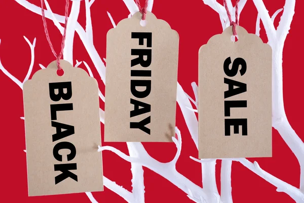 Black Friday Venda Bilhetes de árvore — Fotografia de Stock