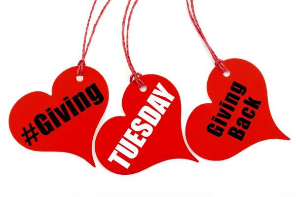 Giving Tuesday heart shape ticket. — Stock Photo, Image