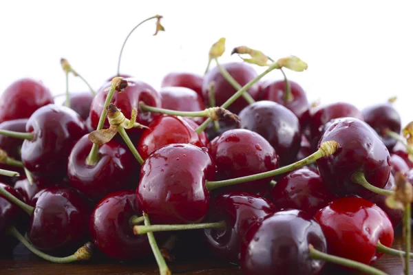 Fresh black cherries fruit — Stock Photo, Image