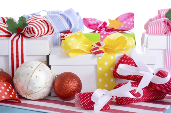 Bright Colorful Christmas Gifts — Stock Photo, Image