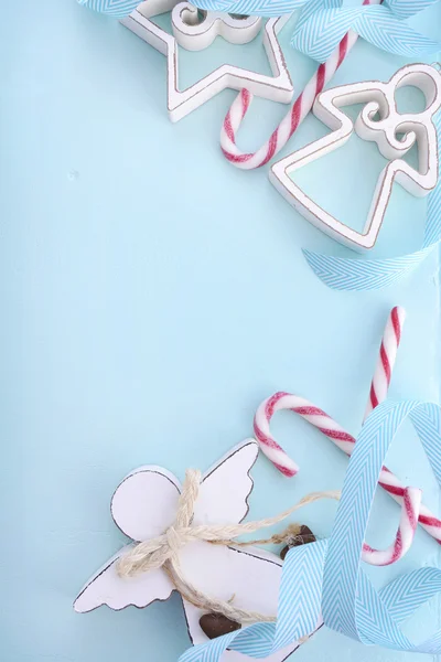 Fondo de Navidad con bordes decorados . — Foto de Stock