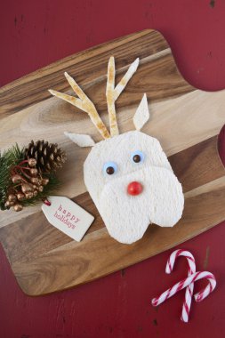 Noel Reindeer sandviç yüz