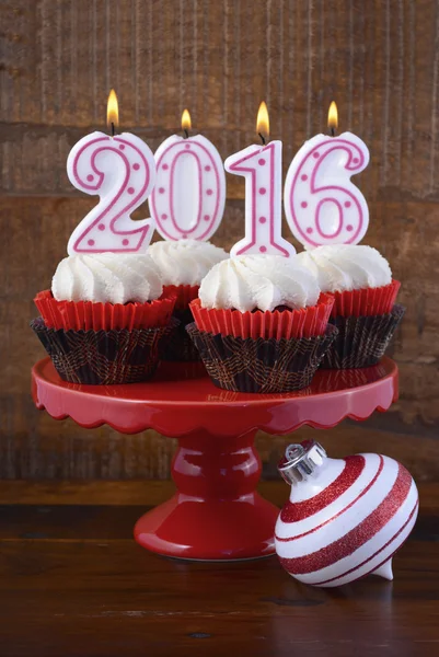 Frohes neues Jahr 2016 Cupcakes — Stockfoto