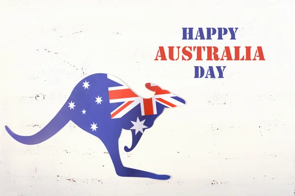 Kangaroo shaped Australian flag. — Stock Photo, Image