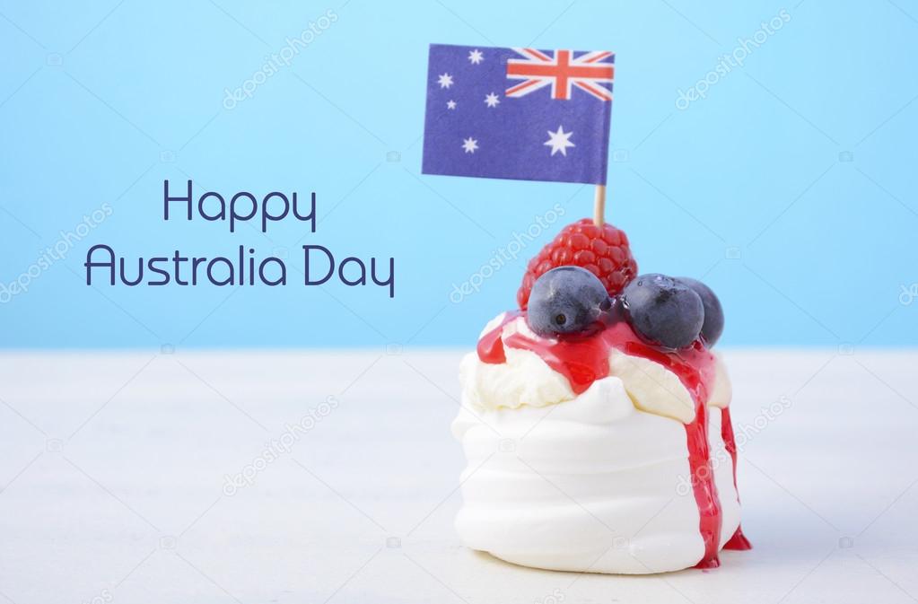 Australian Mini Pavlovas and flags