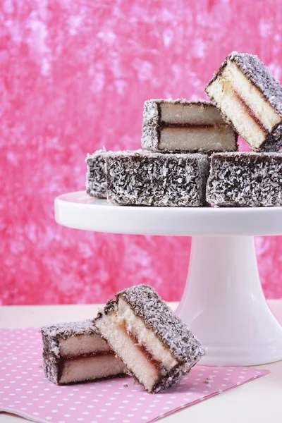 Traditionele Australische Lamington Cakes — Stockfoto