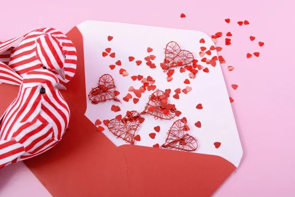 Glücklich Valentinstag Liebe Brief Umschlag — Stockfoto