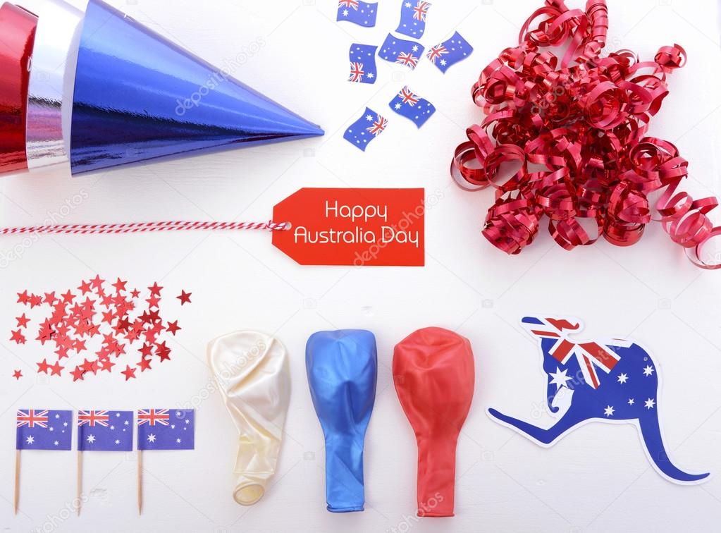 Australia Day party decorations. 