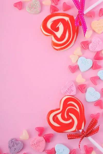 Happy Valentines Day Candy achtergrond. — Stockfoto