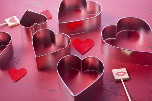 Ždímačky sušenek ve tvaru srdce — Stock fotografie