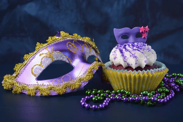 Mardi Gras cupcakes — Stockfoto
