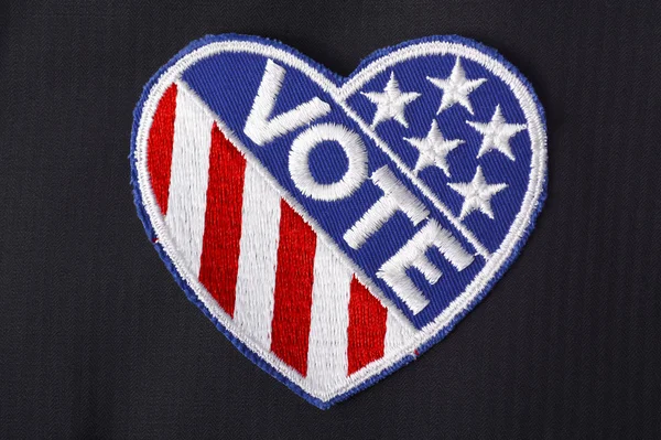 USA Vota Badge sulla tasca della tuta . — Foto Stock