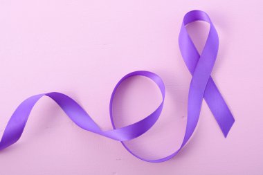 International Womens Day Purple Ribbon Symbol clipart