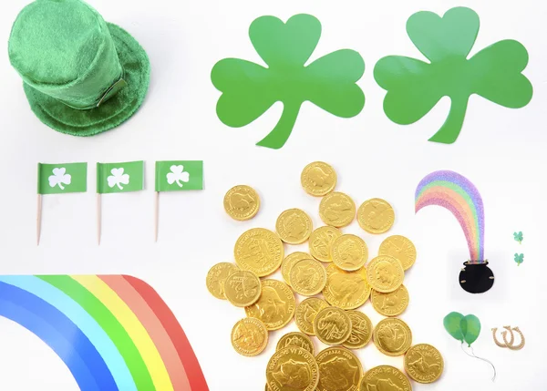 St Patricks Day płaski Lay — Zdjęcie stockowe