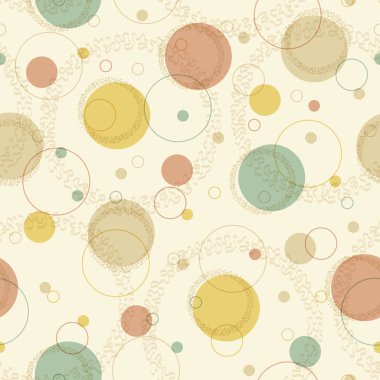 daireler ile Seamless retro modeli