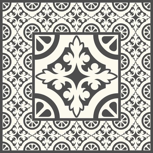 Retro azulejos del piso patern — Vector de stock