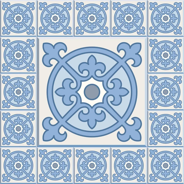 Retro azulejos del piso patern — Archivo Imágenes Vectoriales