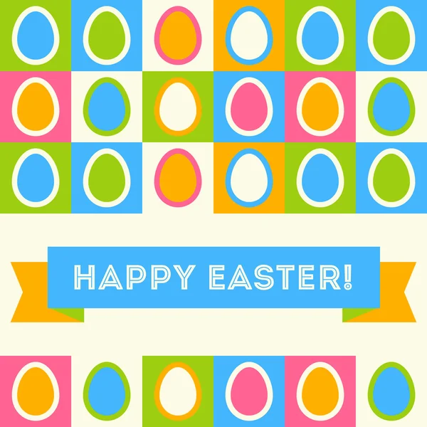 Easter card in retro style — Stock Vector