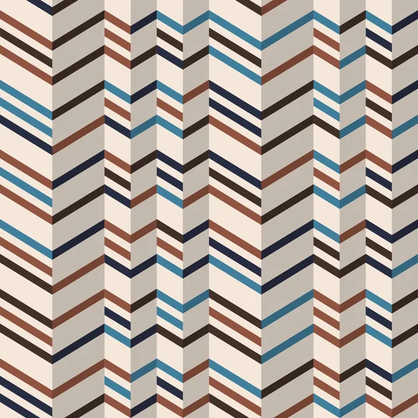 Moda modello chevron nei colori marrone retrò — Vettoriale Stock