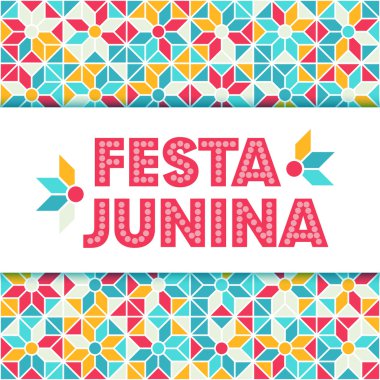 Festa Junina illüstrasyon - Brezilya Haziran Festivali