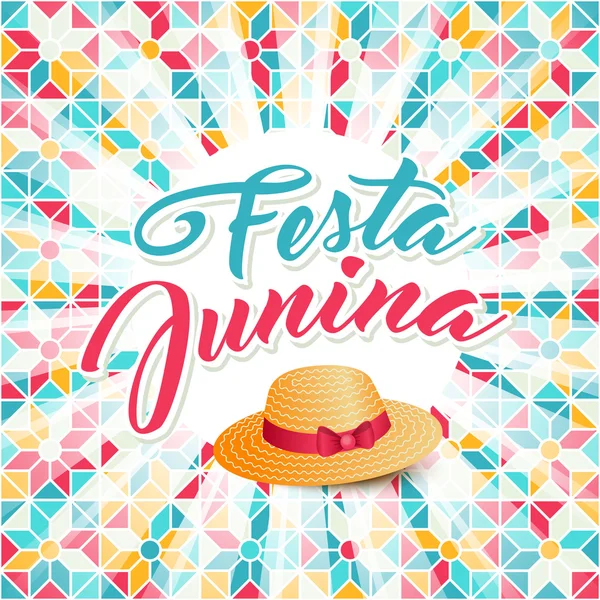 Festa Junina illusztráció - Brazília június fesztivál — Stock Vector