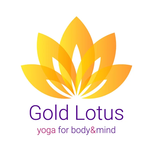 Flor de loto como símbolo del yoga — Archivo Imágenes Vectoriales