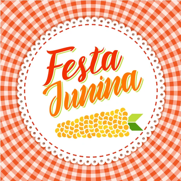 Ilustración de Festa Junina - Festival de junio de Brasil — Archivo Imágenes Vectoriales