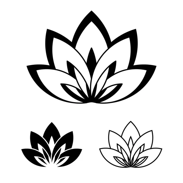 ヨガの象徴としてのハスの花 — ストックベクタ