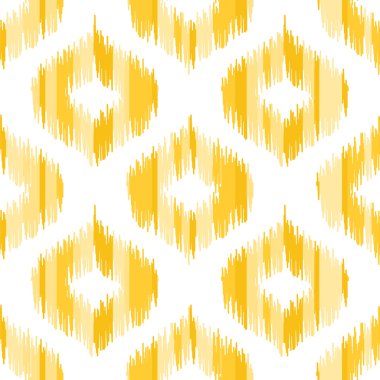 Kesintisiz geometrik desen, ikat kumaş tarzı.