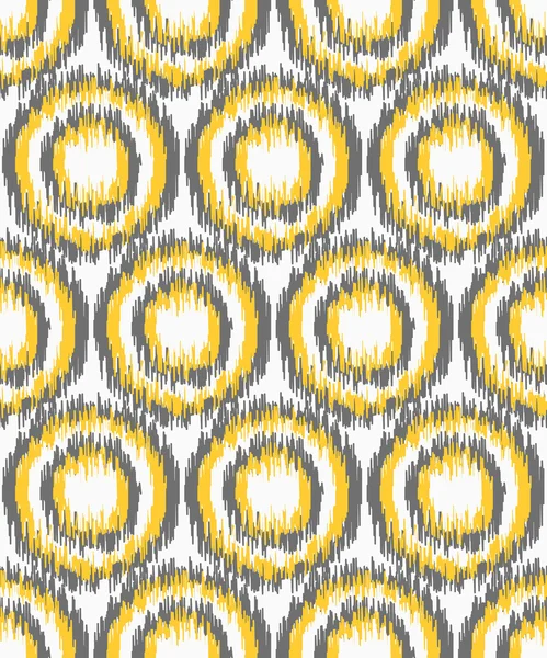 Seamless geometric pattern, ikat fabric style. — Stock Vector