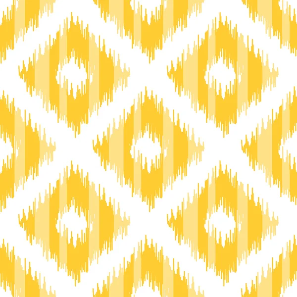 Naadloze geometrische patroon, ikat-stof-stijl. — Stockvector