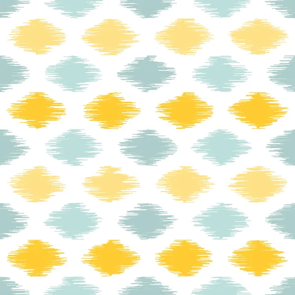 Naadloze geometrische patroon, ikat-stof-stijl. — Stockvector