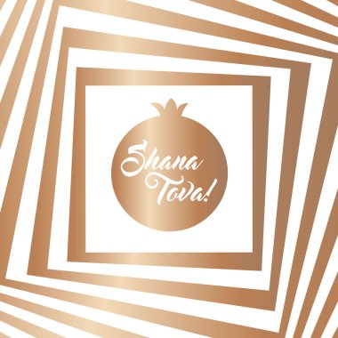 Rosh hashana tebrik kartı soyut tarzda
