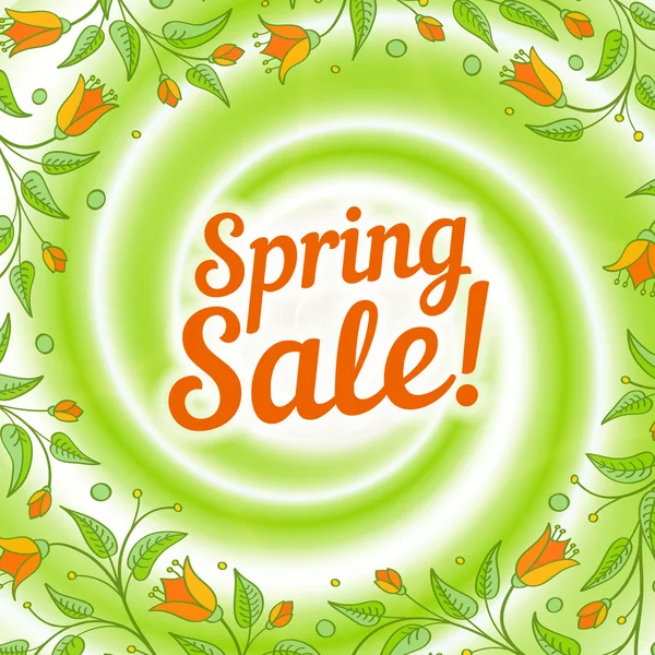 Sale swirl. Spring background. — Stock Vector