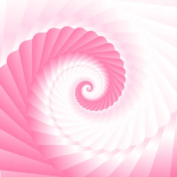 Two-colored pink and white wave like a swirl — Stock Vector