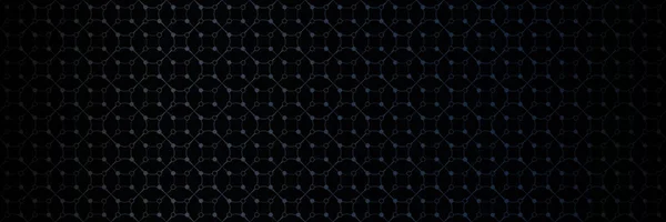 Siyah Arka Plan Soyut Geometrik Desen Karanlık Mod Konsepti Pankartları — Stok Vektör