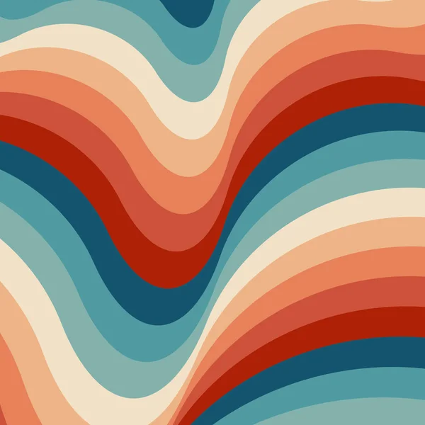 Twisted Rainbow Flag Wave Illustration Vectorielle Arc Ciel Rétro Art — Image vectorielle