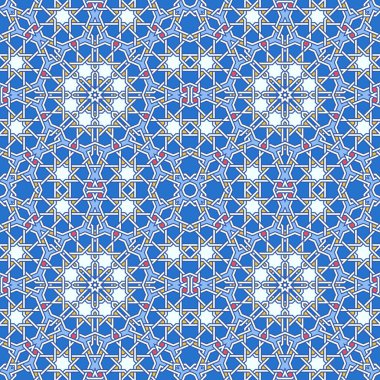 Karmaşık bir bataklık doğu deseni. Kusursuz vektör arkaplanı. Düz renkler - hatırlaması kolay.