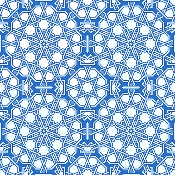 Intricate Moorish Eastern Pattern Seamless Vector Background Plain Colors Easy — Stock Vector