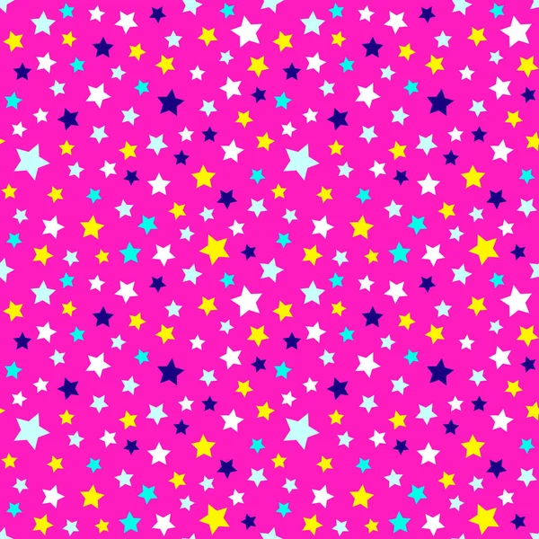 Festive Bright Pattern Starry Night Background Kids Parties Celebration Vector — Stock Vector