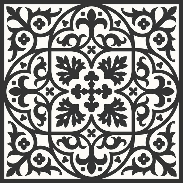 Carreaux Sol Azulejo Motifs Fond Géométrique Abstrait Illustration Vectorielle Motif — Image vectorielle