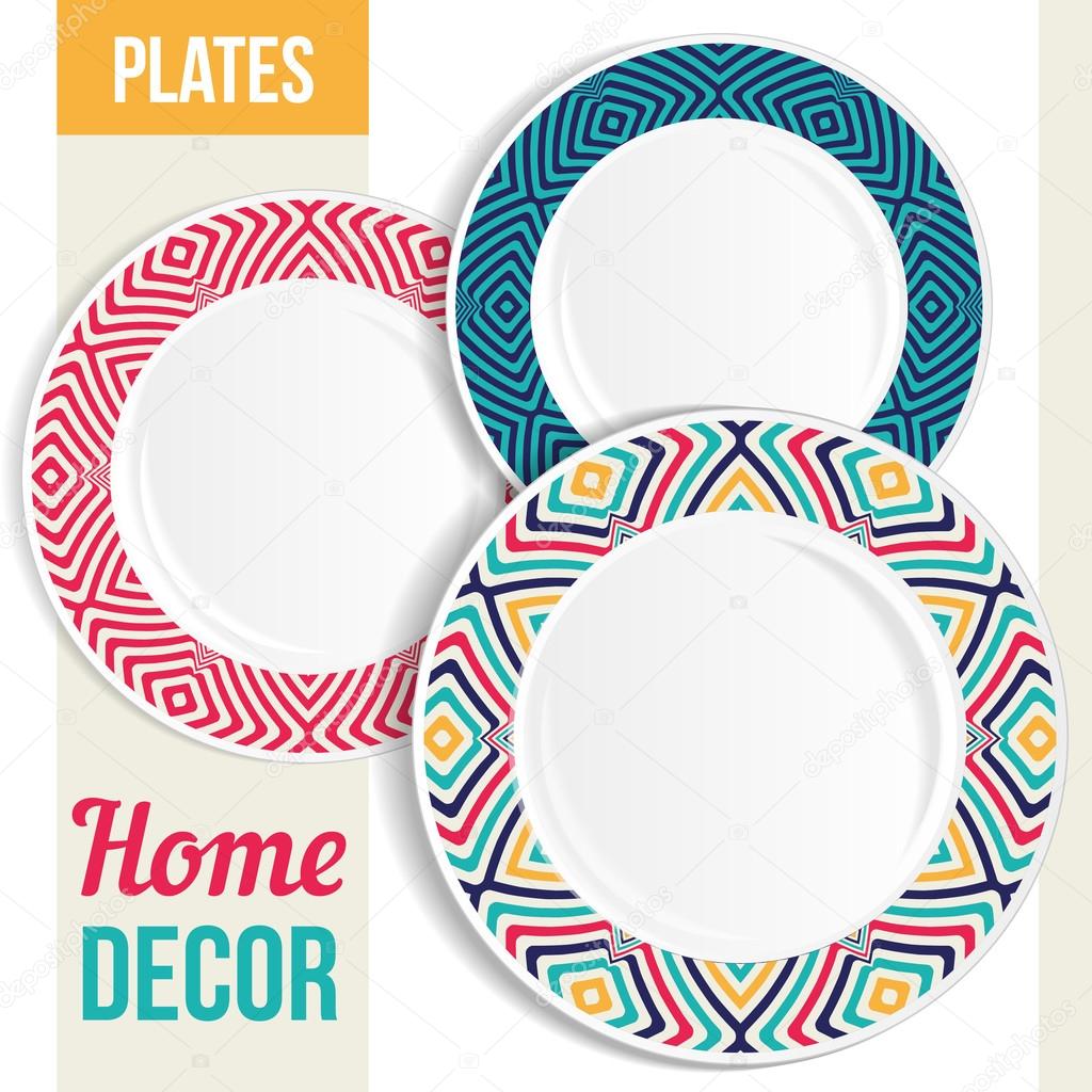 Set of decorative plates.